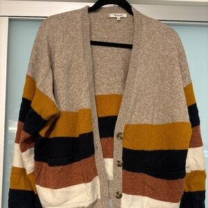 Madewell size L striped cardigan